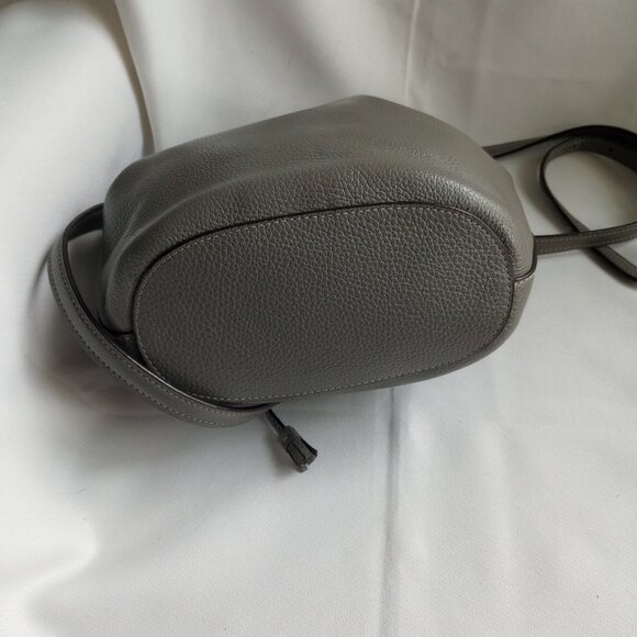 Coach Elle Gray Pebbled Leather Drawstring Crossbody Bag F31412 - Picture 7 of 9